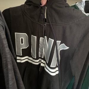 Black Pink Victoria’s Secret zip up extra small